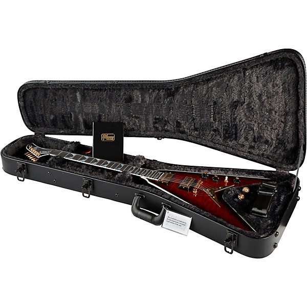 Gibson Custom Dave Mustaine Limited-Edition Flying V EXP Electric Guitar Red Amber Burst