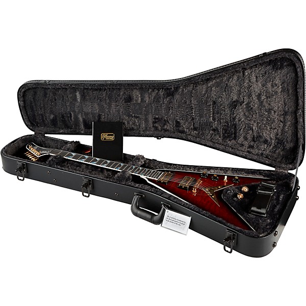 Gibson Custom Dave Mustaine Limited-Edition Flying V EXP Electric Guitar Red Amber Burst