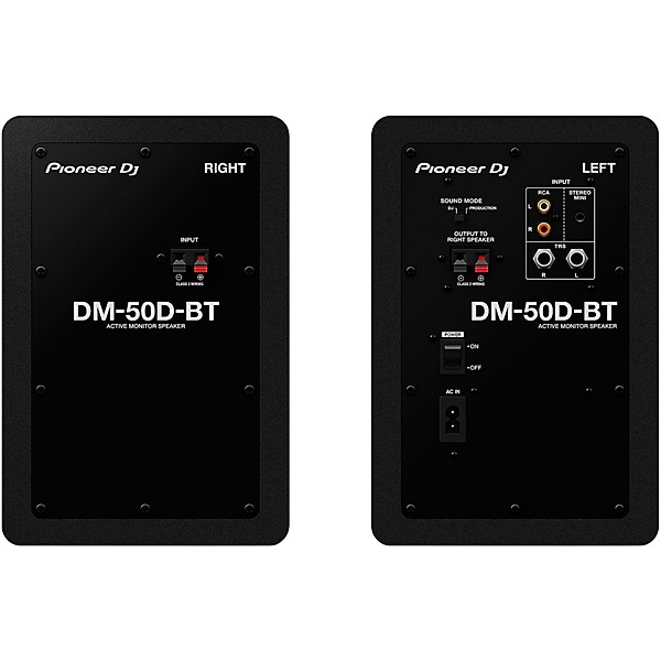 Pioneer DJ DM-50D-BT 5" Desktop Monitor System with Bluetooth Functionality Black