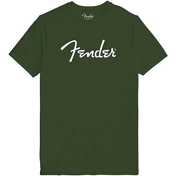 Fender Logo T-Shirt Medium Green