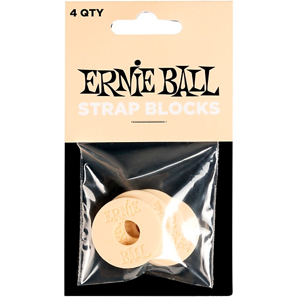 Ernie Ball Rubber Strap Block Cream