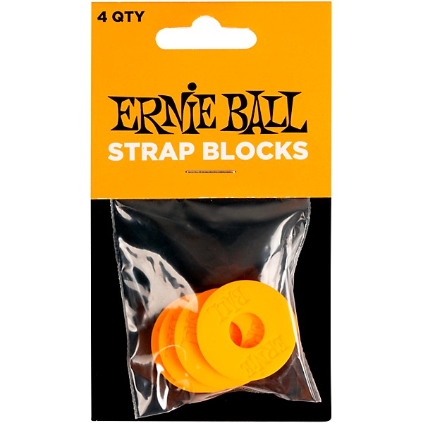 Ernie Ball Rubber Strap Block Hybrid Orange