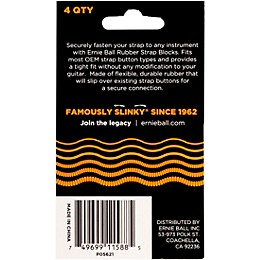 Ernie Ball Rubber Strap Block Hybrid Orange