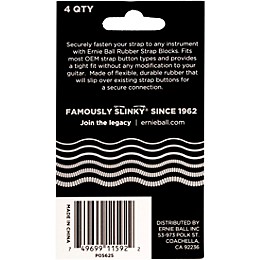 Ernie Ball Rubber Strap Block Gray