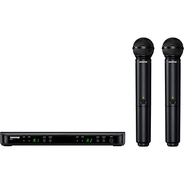 Shure BLX288/SM58BK Limited-Edition Black Wireless Dual Vocal System ...