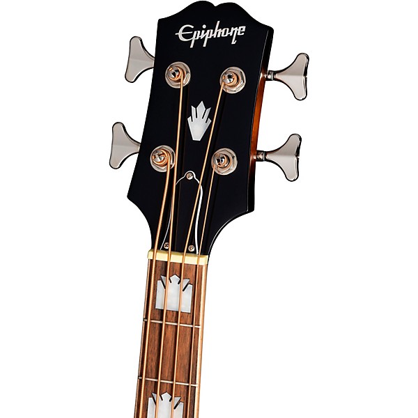 Epiphone J-200 Studio Sitka Spruce-Mahogany Acoustic-Electric Bass Guitar Vintage Sunburst