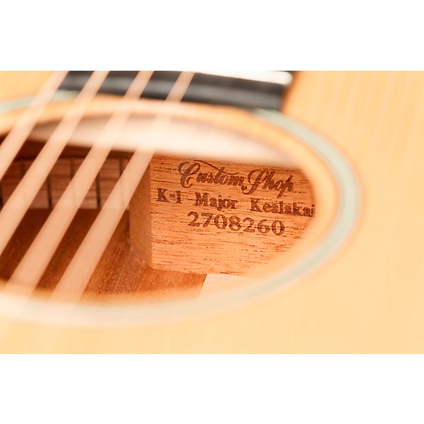 Martin Custom Shop K1 Major Kealakai Adirondack Spruce-Maple Acoustic Guitar Natural