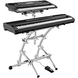 Gibraltar GKS-DBKT88 Double KeyTree 2-Tier Keyboard Stand Chrome