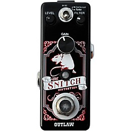 Outlaw Effects The Snitch 2-Mode Distortion Effects Pedal Black