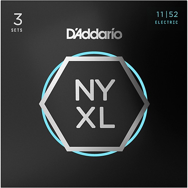 D'Addario NYXL Medium Top/Heavy Bottom Electric Guitar Strings 11-52 (3-Pack) 11 - 52