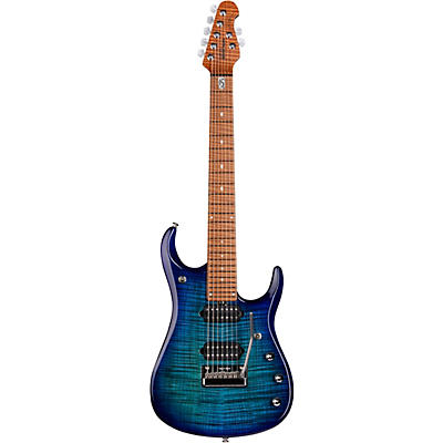 Ernie Ball Music Man Jp15 7 7-String Flamed Maple Top Electric Guitar Cerulean Paradise for sale
