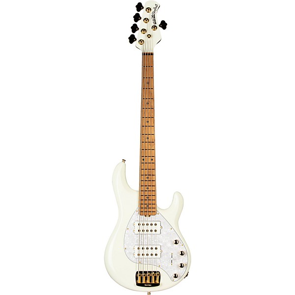 Ernie Ball Music Man StingRay5 Special HH 5-String Electric Bass Guitar Ivory White