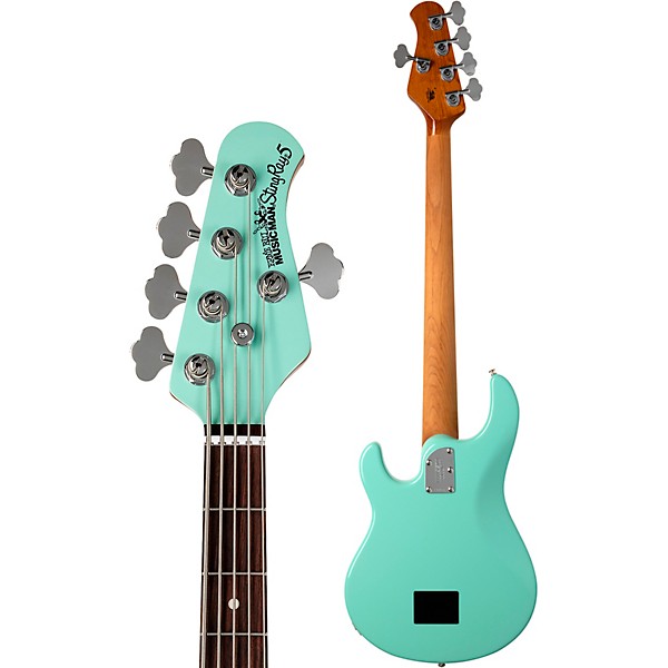 Ernie Ball Music Man StingRay5 Special HH 5-String Electric Bass Guitar Laguna Green