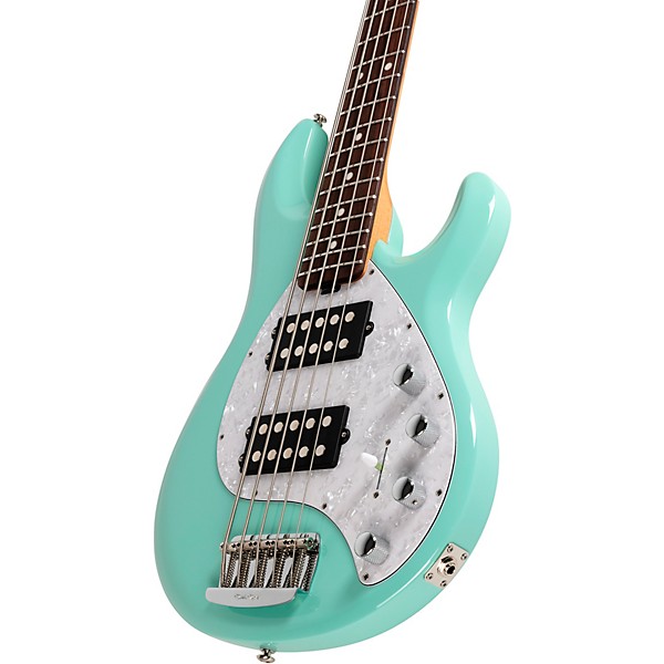 Ernie Ball Music Man StingRay5 Special HH 5-String Electric Bass Guitar Laguna Green