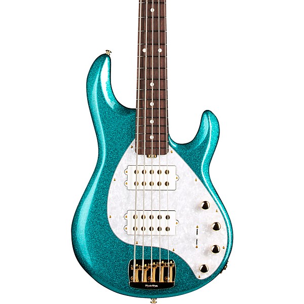 Open Box Ernie Ball Music Man StingRay5 Special HH 5-String Electric Bass Guitar Level 2 Ocean Sparkle 197881175016