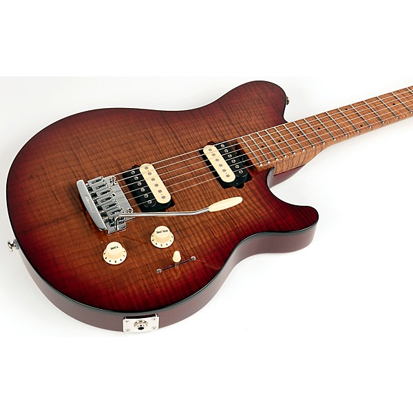 Ernie Ball Music Man Axis Super Sport Flamed Maple Top Electric Guitar Roasted Amber