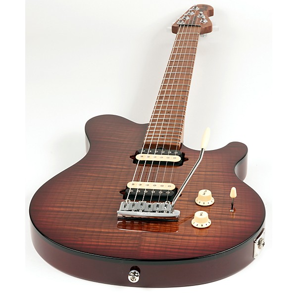 Ernie Ball Music Man Axis Super Sport Flamed Maple Top Electric Guitar Roasted Amber