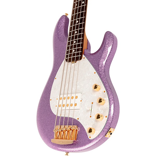 Ernie Ball Music Man StingRay5 Special H 5-String Electric Bass Guitar Amethyst Sparkle