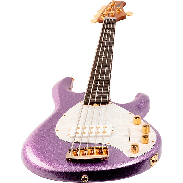 Ernie Ball Music Man StingRay5 Special H 5-String Electric Bass Guitar Amethyst Sparkle