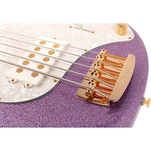 Ernie Ball Music Man StingRay5 Special H 5-String Electric Bass Guitar Amethyst Sparkle