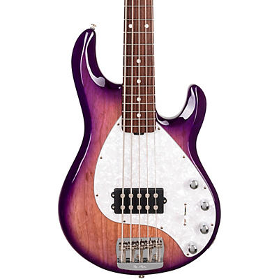 Ernie Ball Music Man Stingray5 Special H 5-String Electric Bass Guitar Purple Sunset for sale