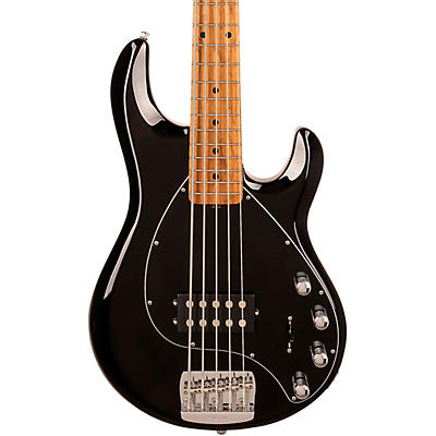 Ernie Ball Music Man Stingray5 Special H 5-String Electric Bass Guitar Black And Chrome for sale