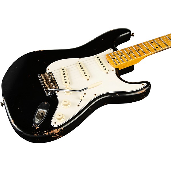 Fender Custom Shop 1958 Stratocaster Journeyman Relic Electric Guitar Masterbuilt by Todd Krause Black