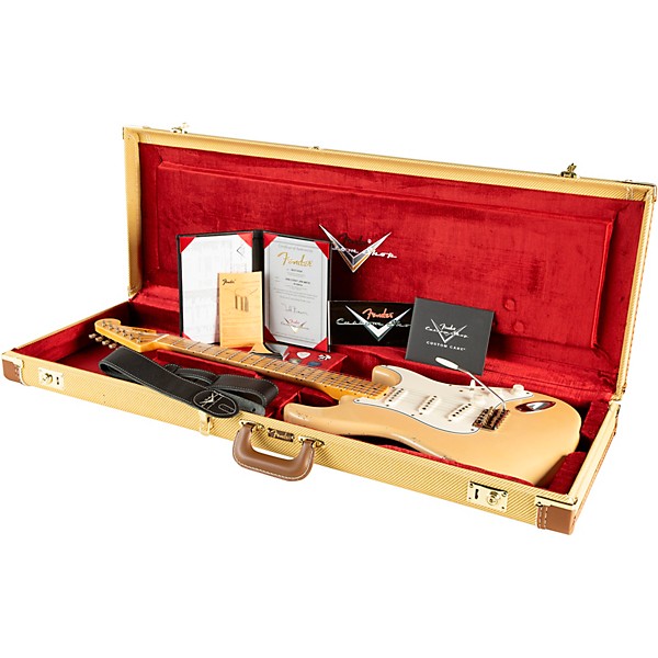 Fender Custom Shop 1958 Stratocaster Journeyman Relic Electric Guitar Masterbuilt by Todd Krause Desert Sand