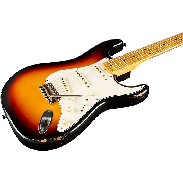 Fender Custom Shop 1958 Stratocaster Journeyman Relic Electric Guitar Masterbuilt by Todd Krause 3-Color Sunburst