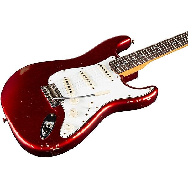 Fender Custom Shop 1969 Stratocaster Journeyman Relic Electric Guitar Masterbuilt by Greg Fessler Candy Apple Red