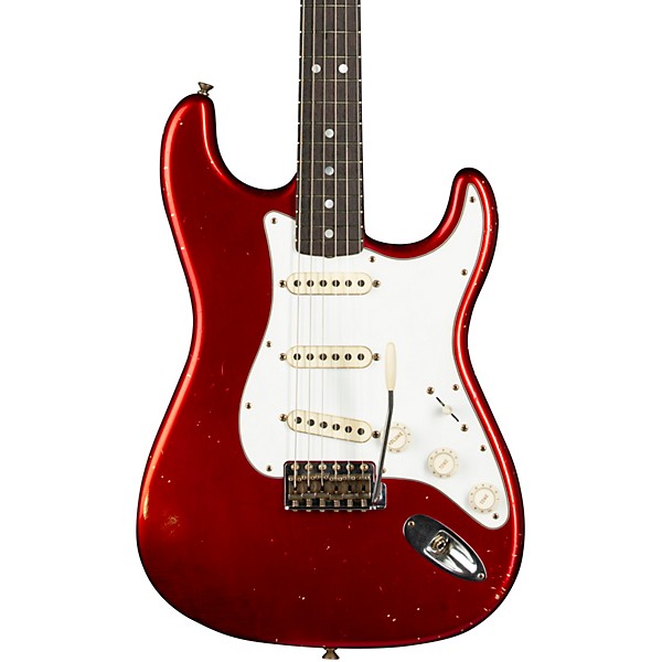 Fender Custom Shop 1969 Stratocaster Journeyman Relic Electric Guitar Masterbuilt by Greg Fessler Candy Apple Red