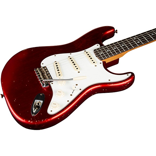 Fender Custom Shop 1969 Stratocaster Journeyman Relic Electric Guitar Masterbuilt by Greg Fessler Candy Apple Red