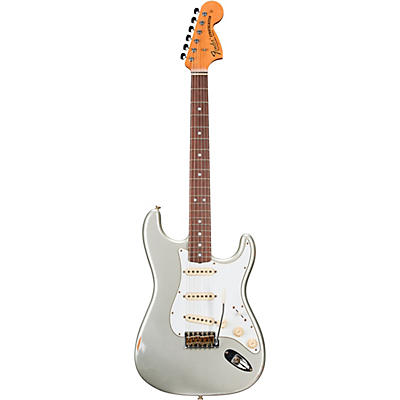 Fender Custom Shop 1969 Stratocaster Journeyman Relic Electric Guitar Masterbuilt By Greg Fessler Inca Silver for sale