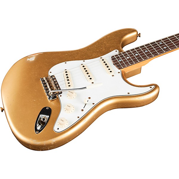 Fender Custom Shop 1969 Stratocaster Journeyman Relic Electric Guitar Masterbuilt by Greg Fessler Aztec Gold