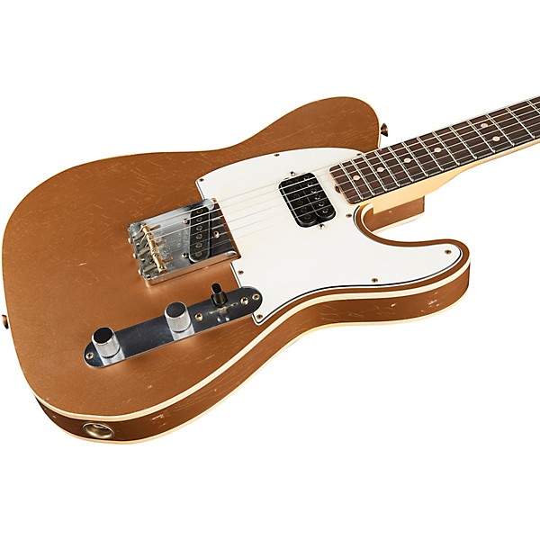 Fender Custom Shop 1963 Telecaster Custom Journeyman Relic Electric Guitar Masterbuilt by Paul Waller Aged Firemist Gold