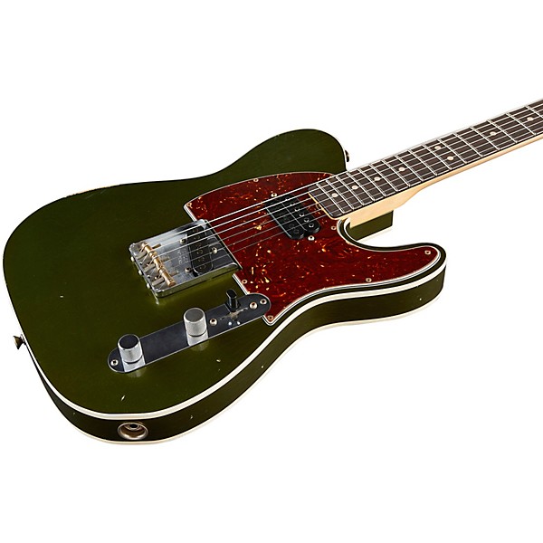 Fender Custom Shop 1963 Telecaster Custom Journeyman Relic Electric Guitar Masterbuilt by Paul Waller Aged Cadillac Green