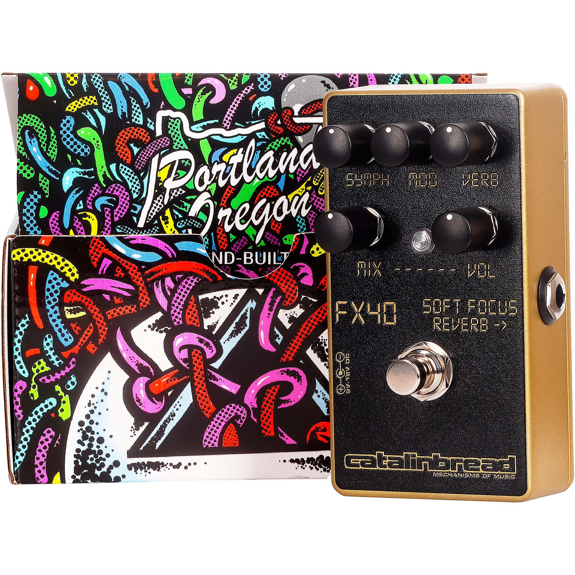 Catalinbread Soft Focus Shoegaze Plate Reverb Effects Pedal Gold