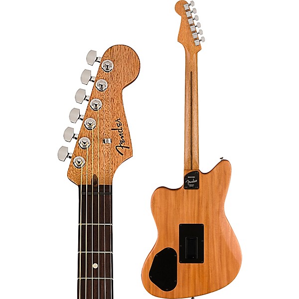 Fender Acoustasonic Player Jazzmaster Sitka Spruce-Mahogany Acoustic-Electric Guitar Shell Pink