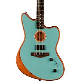 Fender Acoustasonic Player J... Fender Acoustasonic Player Jazzmaster Sitka Spruce-Mahogany Acoustic-Electric Guitar Ice Blue