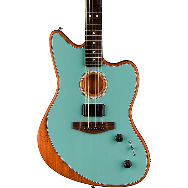Fender Acoustasonic Player Jazzmaster Sitka Spruce-Mahogany Acoustic-Electric Guitar Ice Blue