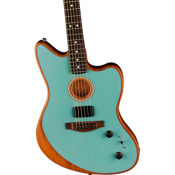 Fender Acoustasonic Player Jazzmaster Sitka Spruce-Mahogany Acoustic-Electric Guitar Ice Blue