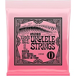 Ernie Ball Concert & Tenor Nylon Ball End Wound G Ukulele Strings - Clear