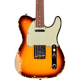 Fender Custom Shop Limited-Edition '60 Telecaster Custom Heavy Relic Electric Guitar Faded Aged Chocolate 3-Color Sunburst