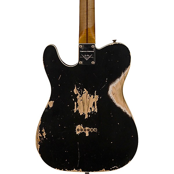 Fender Custom Shop Limited Edition '53 HS Tele Custom Heavy Relic Electric Guitar Aged Black