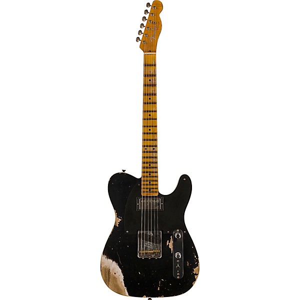 Fender Custom Shop Limited Edition '53 HS Tele Custom Heavy Relic Electric Guitar Aged Black