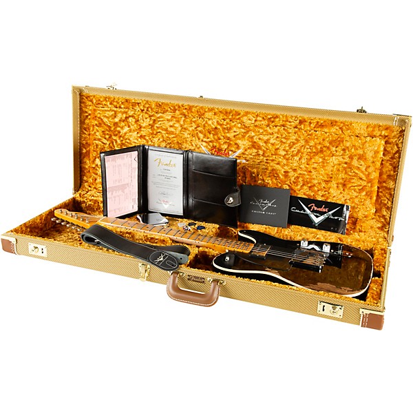 Fender Custom Shop Limited-Edition '53 HS Tele Custom Heavy Relic Electric Guitar Aged Black