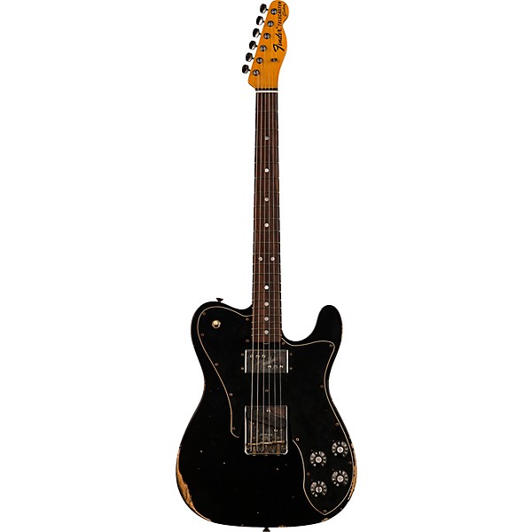 Fender Custom Shop Limited Edition '70s Tele Custom Relic Electric Guitar Aged Black