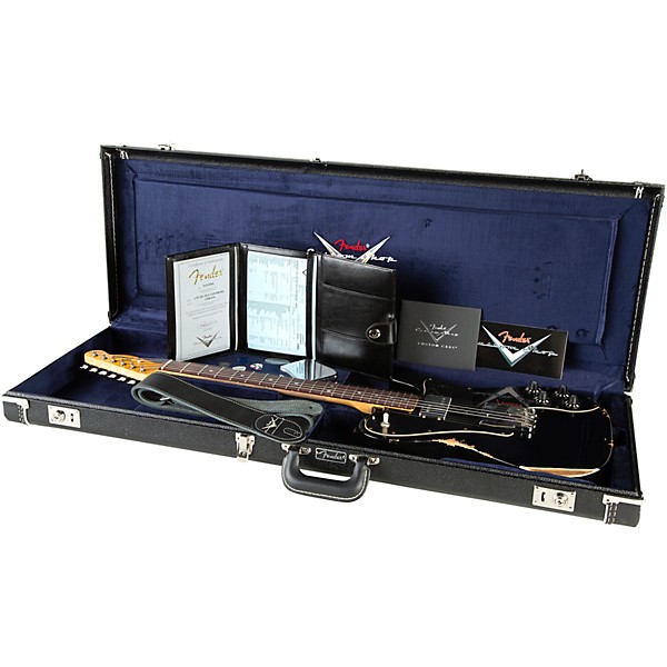 Fender Custom Shop Limited-Edition '70s Tele Custom Relic Electric Guitar Aged Black