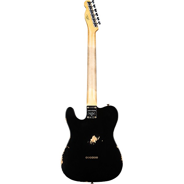 Fender Custom Shop Limited Edition '70s Tele Custom Relic Electric Guitar Aged Black