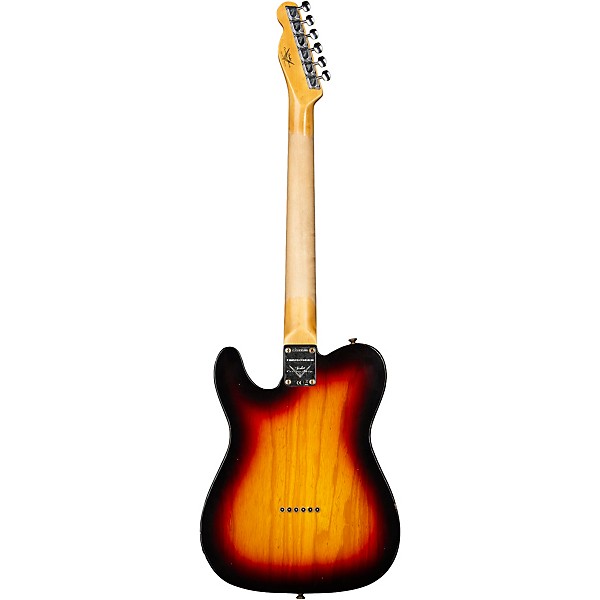 Fender Custom Shop Limited Edition '70s Tele Thinline Journeyman Relic Electric Guitar Bleached 3-Color Sunburst